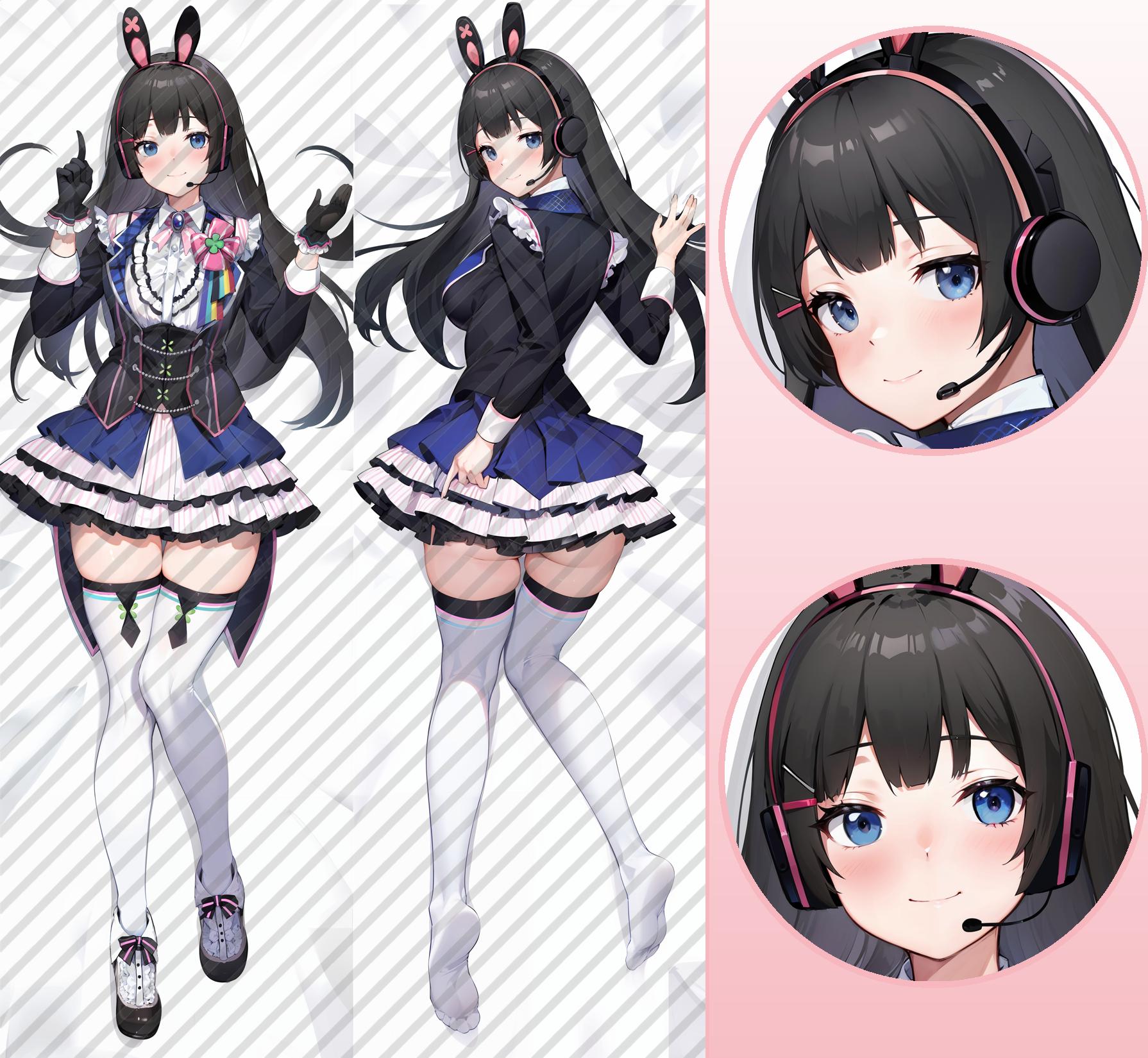 Hololive 月ノ美兎の抱き枕カバー Hololive Tsukino Mito's Bodypillow – 輝夜白兔