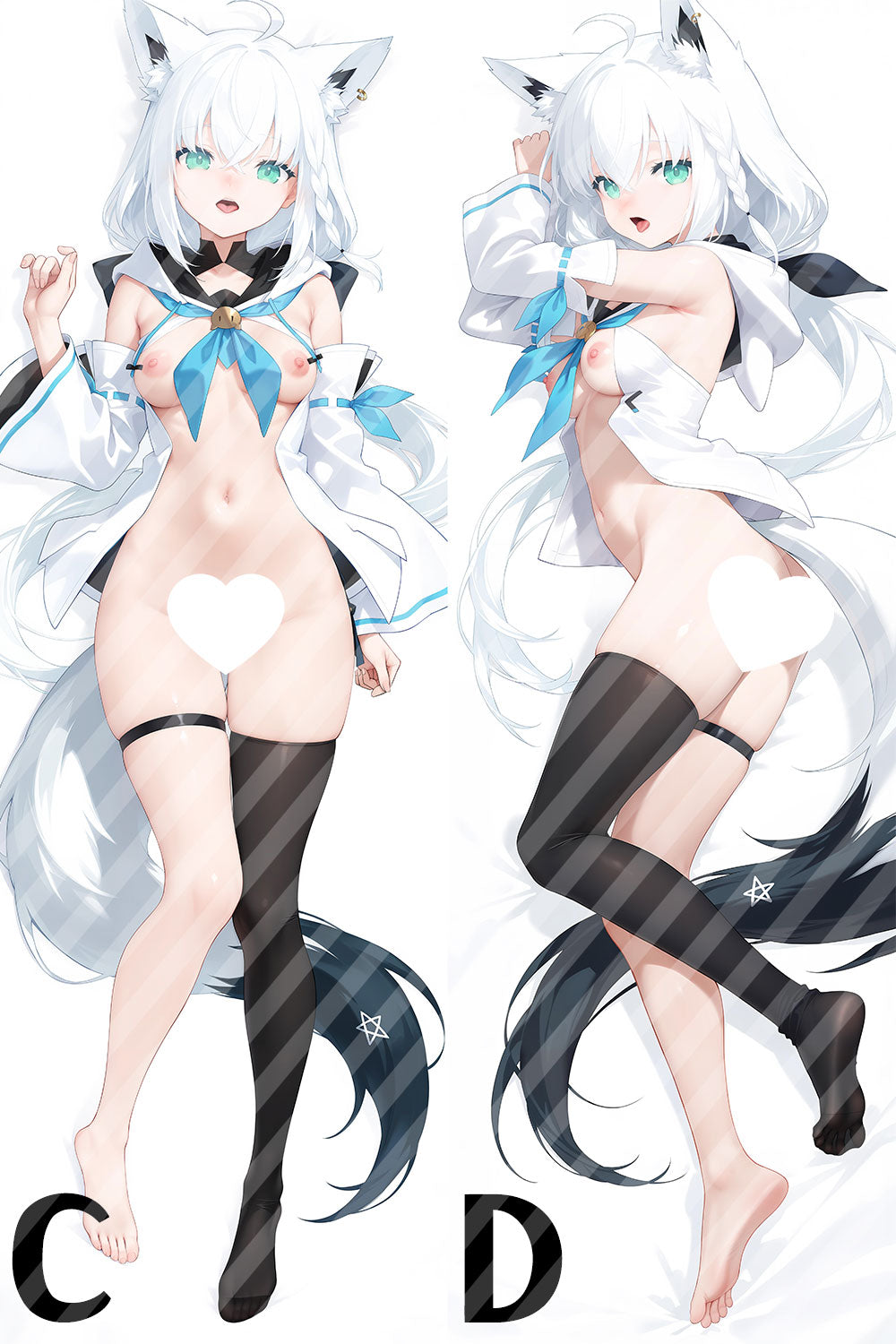 ホロライブ Vtuber 白上 フブキの抱き枕カバー Hololive Vtuber Shirakami Fubuki Bodypillow