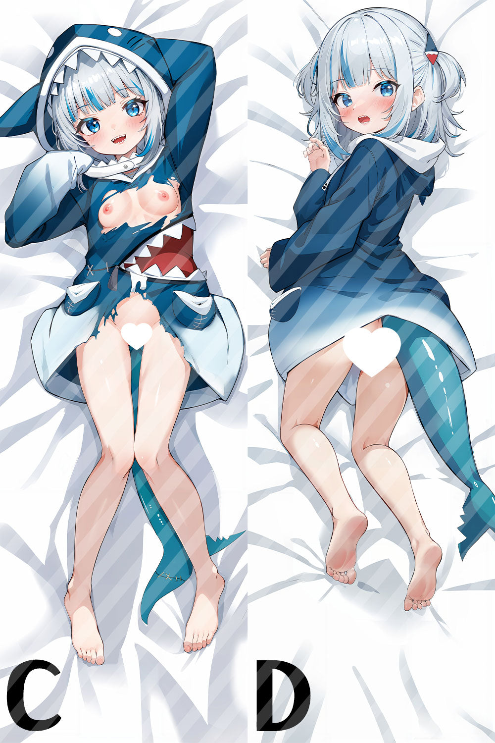 ホロライブ Vtuber がうる・ぐらの抱き枕カバー Hololive Vtuber Gawr Gura Bodypillow