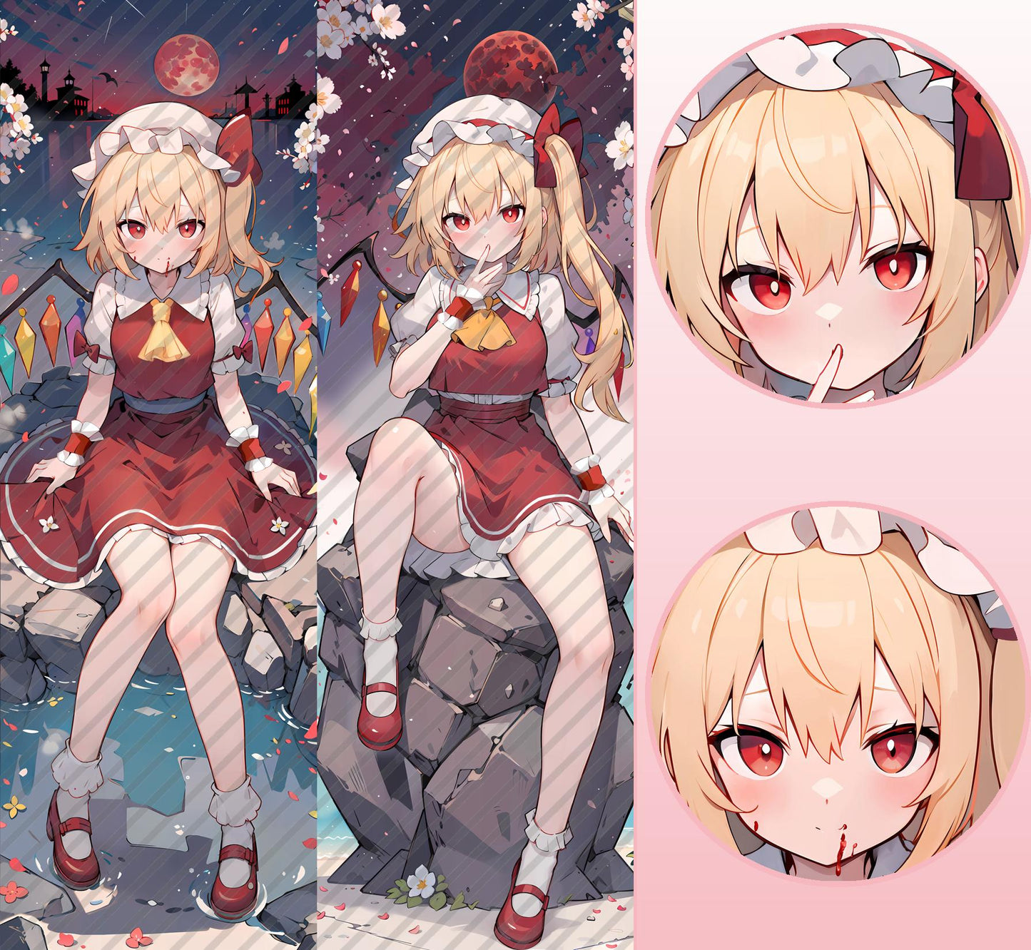 東方プロジェクト・とうほうぷろじぇくと フランドール・スカーレットの抱き枕カバー Touhou Project Furandōru Sukāretto's Bodypillow