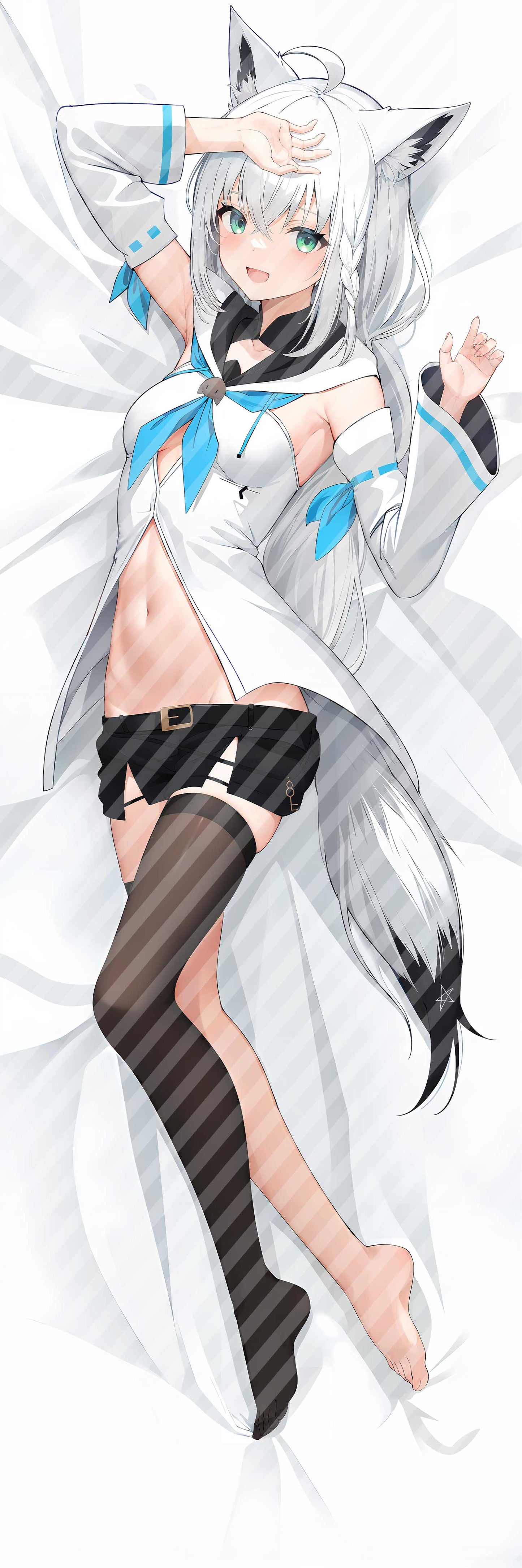 ホロライブ Vtuber 白上 フブキの抱き枕カバー Hololive Vtuber Shirakami Fubuki Bodypillow