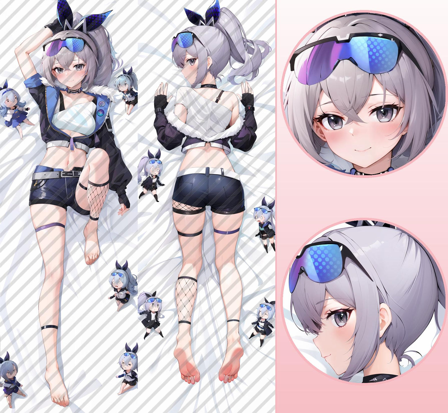 崩壊：スターレイル Silver Wolfの抱き枕カバー Honkai: Star Rail Silver Wolf's Bodypillow