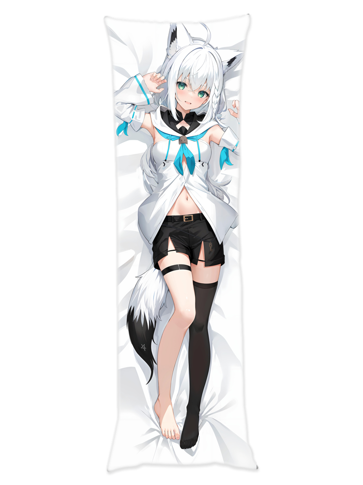 Hololive 白上 フブキの抱き枕カバー Hololive Shirakami Fubuki's Bodypillow