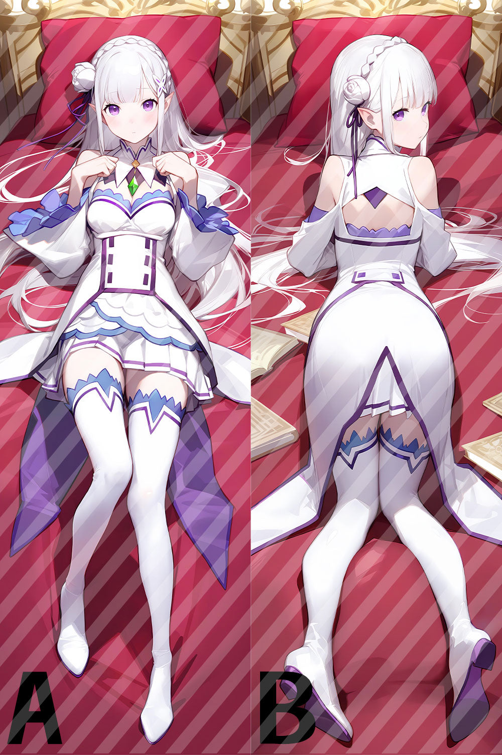 Re:ゼロから始める異世界生活 エミリアの抱き枕カバー Re:Zero Emilia Bodypillow